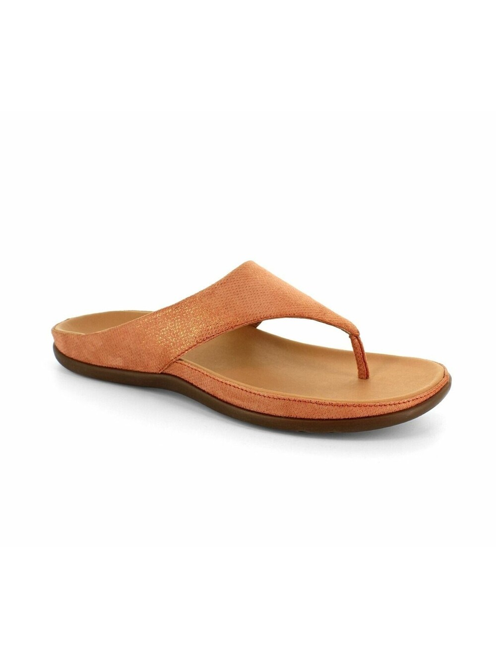 New Strive Maui Thong Toe Post Sandals Leather Coral Size EU 36.5-37 US 5.5-6